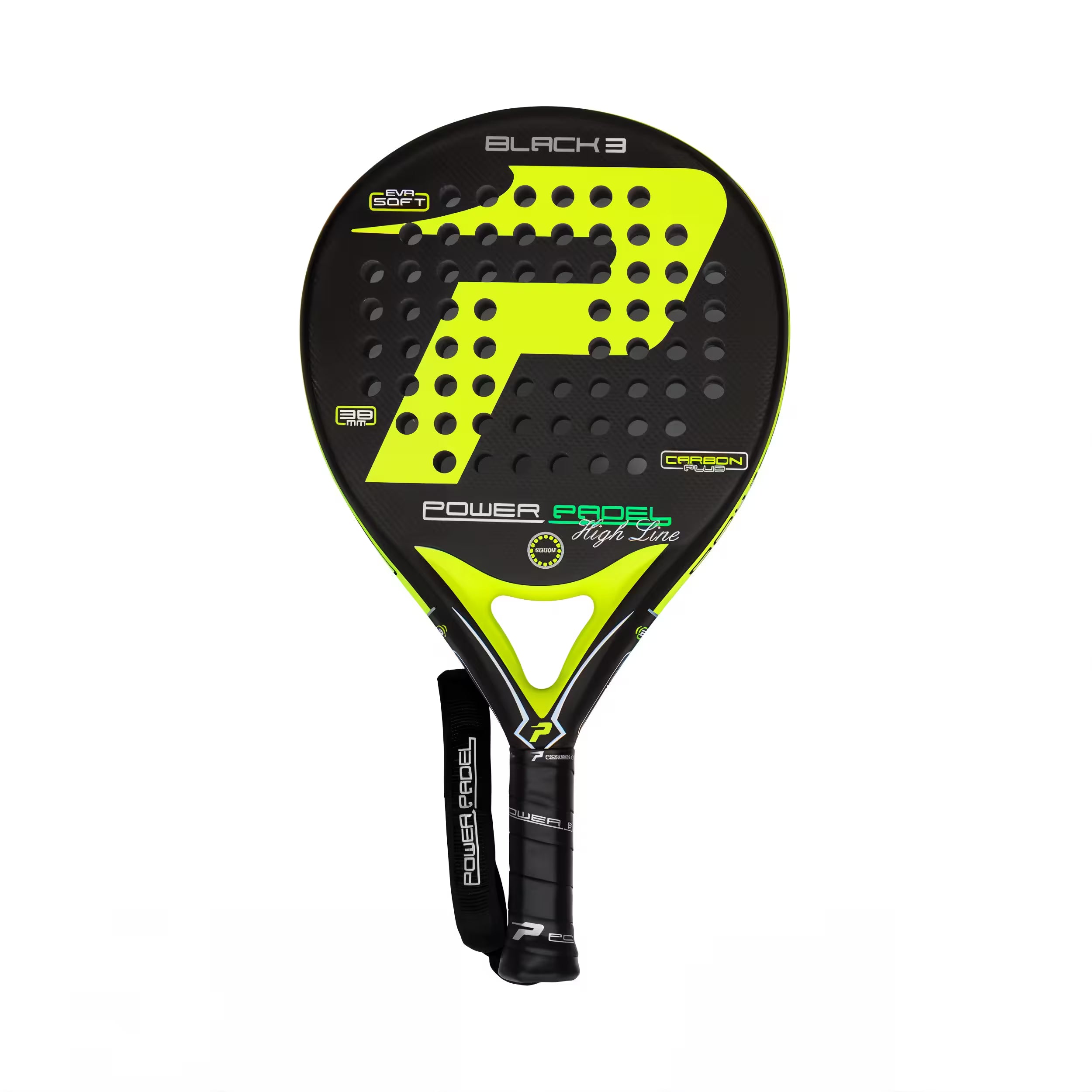 Pala Power Padel Black 3 Rugosa